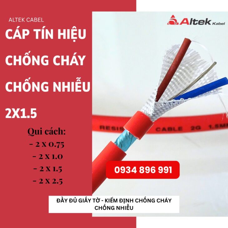 Cáp Tín Hiệu Chống Nhiễu 2×0.75mm² Altek Kabel – Cung Cấp Khánh Hòa, Bình Định, Phú Yên