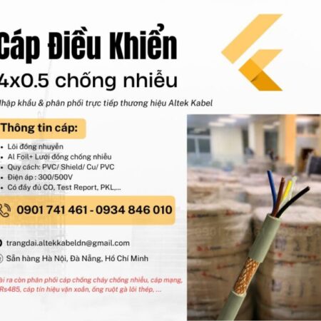 Cáp điều khiển 4×0.5 có lưới chống nhiễu Altek Kabel tại Hà Nội, Sơn La, Hưng Yên