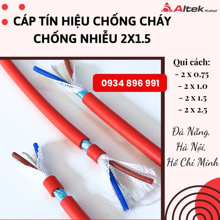 Cáp Tín Hiệu Chống Nhiễu 2×0.75mm² Altek Kabel – Cung Cấp Khánh Hòa, Bình Định, Phú Yên
