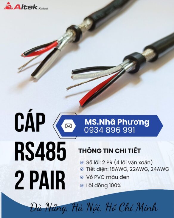 Cáp Tín Hiệu RS485 2 Pair 22 AWG Hồ Chí Minh – Giải Pháp Hệ Thống Công Nghiệp