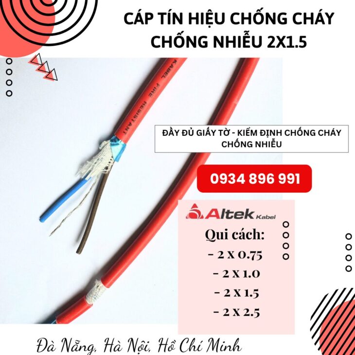 Cáp Tín Hiệu Chống Nhiễu 2×0.75mm² Altek Kabel – Cung Cấp Khánh Hòa, Bình Định, Phú Yên
