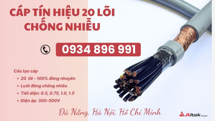 Cáp Điều Khiển 20 x 1.5 Chống Nhiễu SH-500 luôn sẵn kho tại Nghệ An, Đà Nẵng