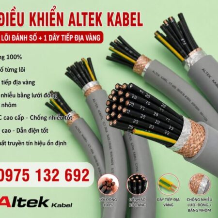 Cáp điều khiển Altek Kabel – giải pháp truyền tín hiệu ổn định cho hệ thống công nghiệp và tự động