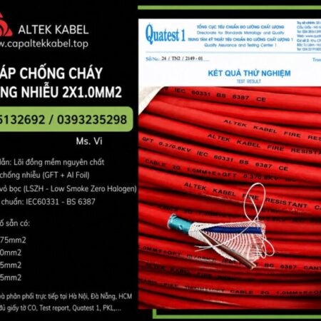 Cáp chống cháy chống nhiễu Altek Kabel – giải pháp an toàn cho hệ thống PCCC và công trình hiện đại