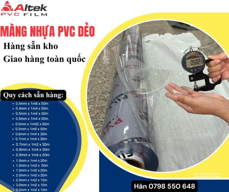 Tổng kho màng nhựa Pvc – giá tại xưởng