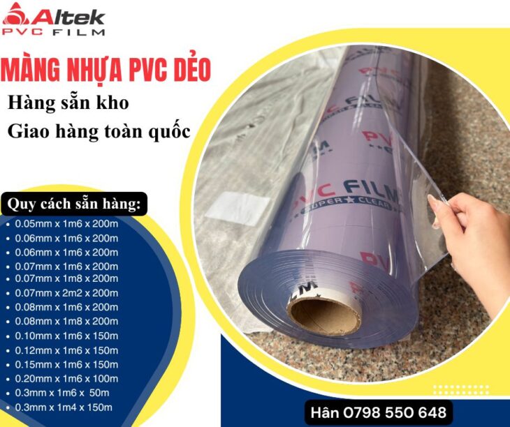 Tổng kho màng nhựa Pvc – giá tại xưởng