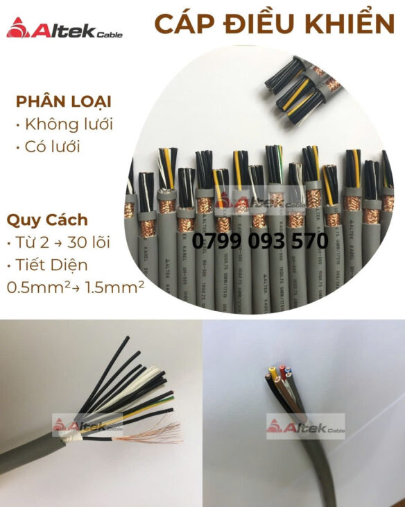 dây cáp điều khiển CT 4 x 0.5 mm2 – altekkabel
