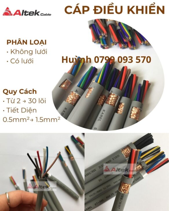 dây cáp điều khiển CT 4 x 0.5 mm2 – altekkabel