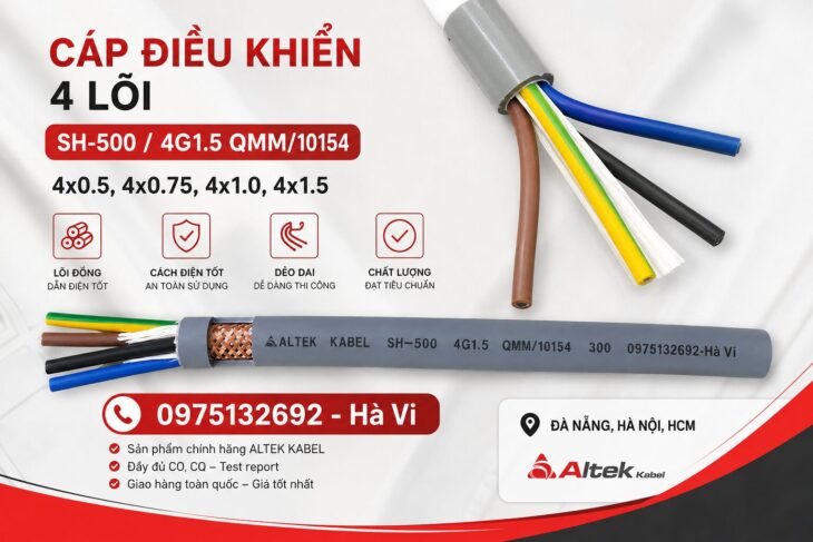 Cáp Điều khiển 4 lõi Altek Kabel