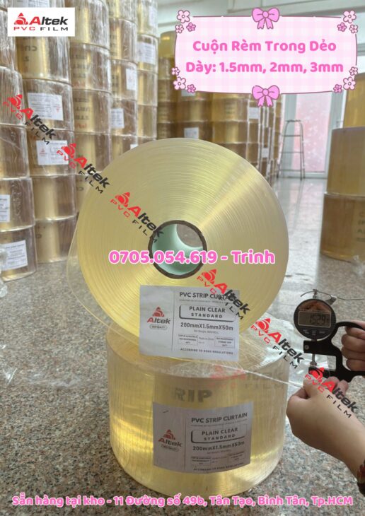 Cuộn Rèm Trong Suốt Cho Quán, Kho, Xưởng