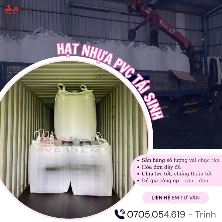Bán hạt nhựa pvc tái sinh giá 1x.xxx đ/kg – sẵn hàng tại Long An