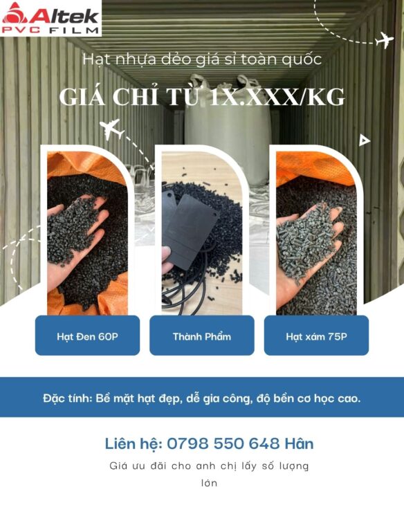 Hạt nhựa dẻo giá sỉ toàn quốc – giá chỉ từ 1x.xxx/kg