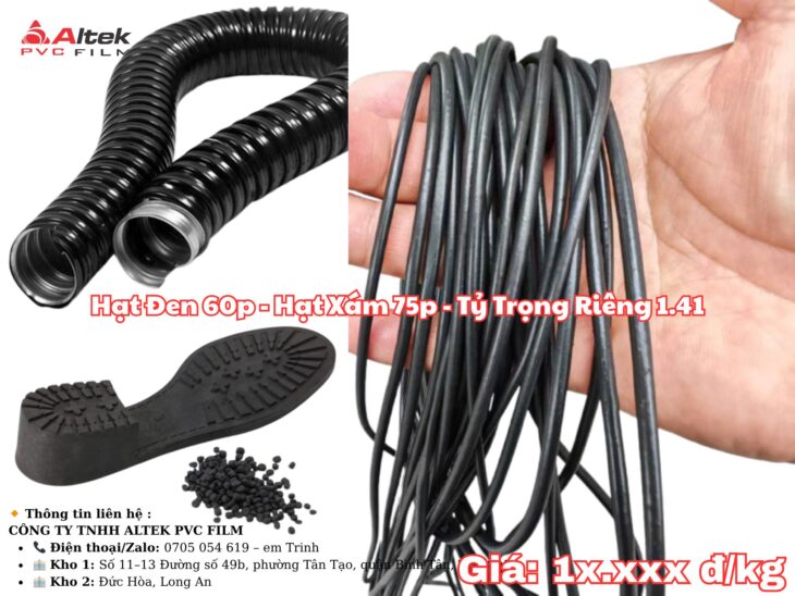 Hạt nhựa PVC tái sinh được ứng dụng như thế nào?
