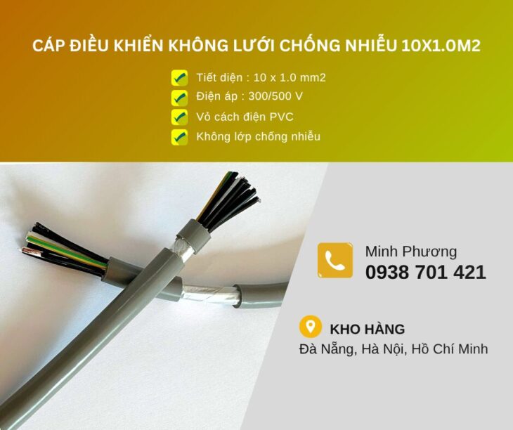 Cáp tín hiệu không lưới 10×1.0mm2 Altek Kabel phân phối Đà Nẵng, Hà Nội, Huế