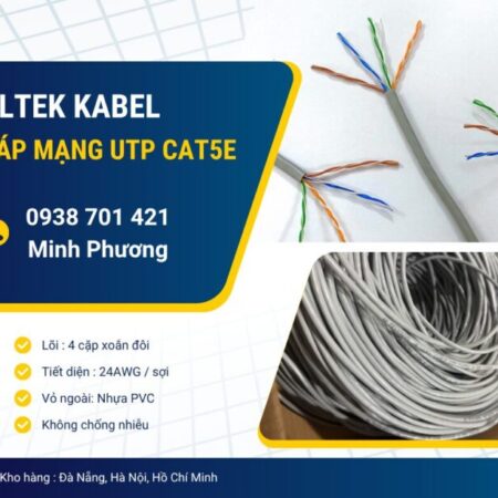 Cáp mạng không chống nhiễu UTP CAT5e giá tốt cho camera và internet