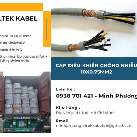Cáp điều khiển chống nhiễu 10×0.75mm2 dùng cho công trình Huế, Gia Lai, Hà Nội Cáp điều khiển chống nhiễu 10×0.75mm2 dùng cho công trình Huế, Gia Lai, Hà Nội