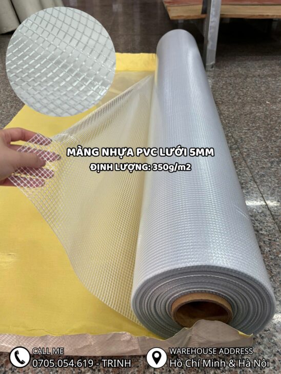 Lưới nhựa pvc màu trắng, màu hồng, sẵn hàng tại kho Altek