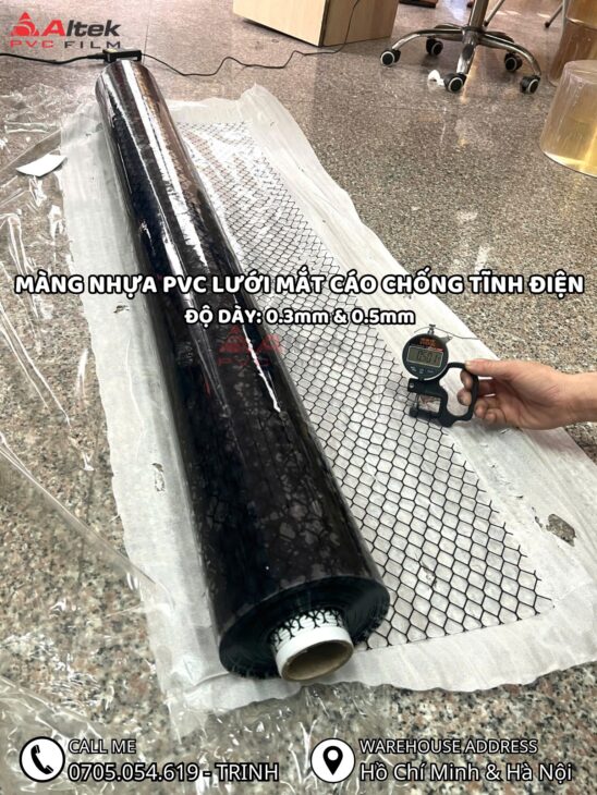 Lưới nhựa pvc màu trắng, màu hồng, sẵn hàng tại kho Altek
