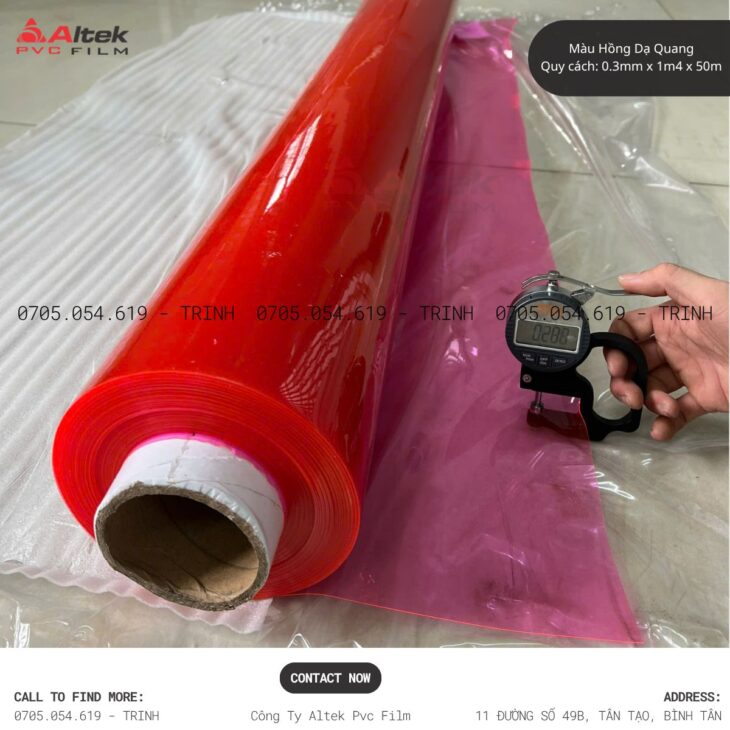 Màng nhựa pvc trong màu siêu phẩm cực hot, bestseler