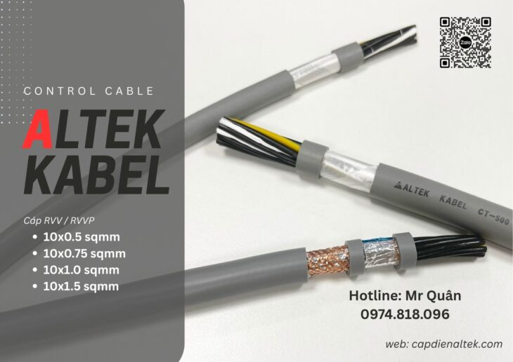 Cáp điều khiển 10 lõi Altek Kabel