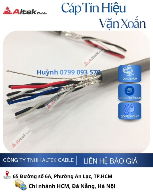 giá dây cáp tín hiệu chống nhiễu 4 lõi