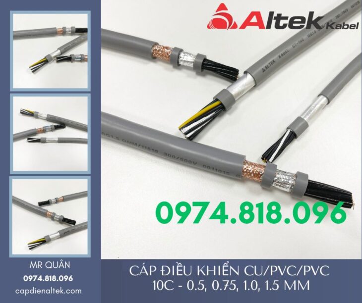 Cáp điều khiển 10 lõi Altek Kabel