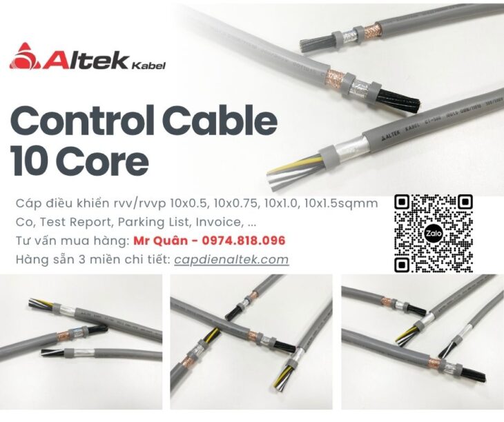 Cáp điều khiển 10 lõi Altek Kabel