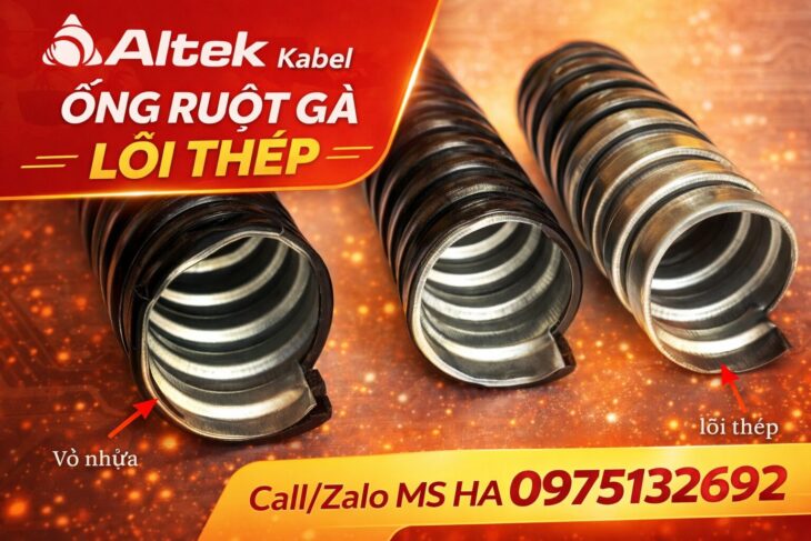 Chuyên cung cấp ống ruột gà lõi thép bọc nhựa dùng cho hệ thống điện dân dụng và công nghiệp
