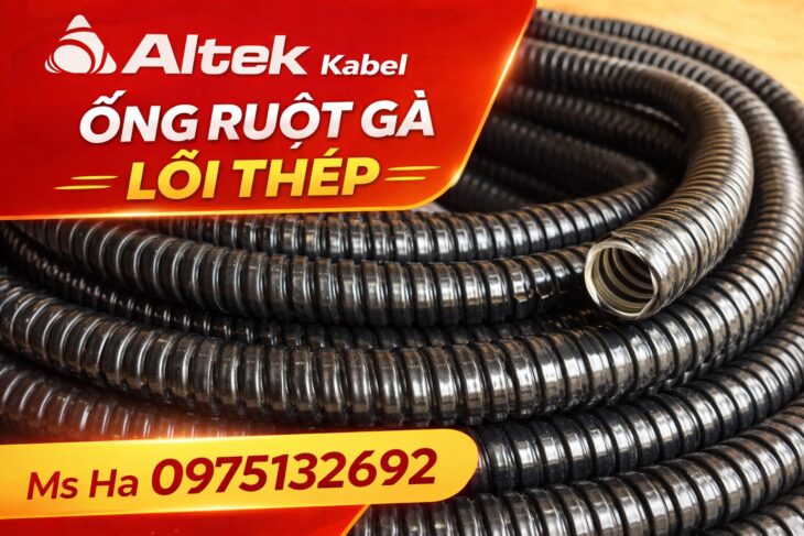 Chuyên cung cấp ống ruột gà lõi thép bọc nhựa dùng cho hệ thống điện dân dụng và công nghiệp