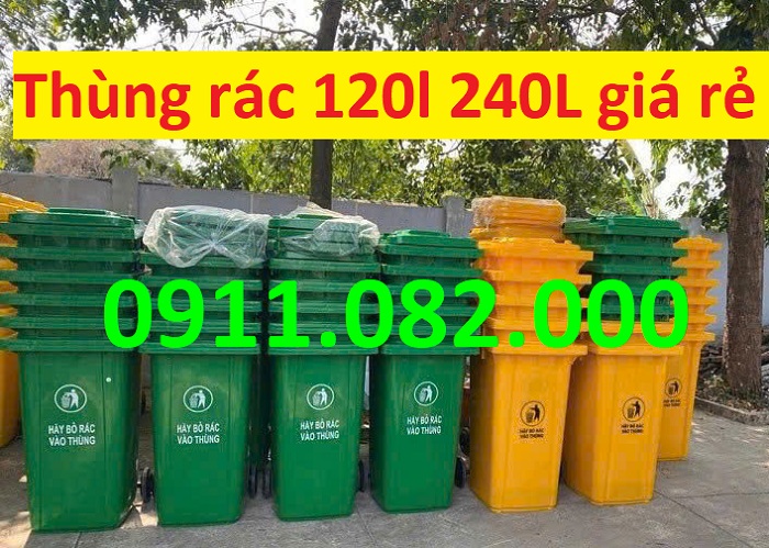 Giao hàng nhanh- giá rẻ thùng rác 120l 240l tại an giang-lh 0911082000