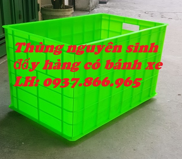 Thùng dung tích lớn có bánh xe, thùng nhựa, thùng nguyên sinh 5 bánh xe