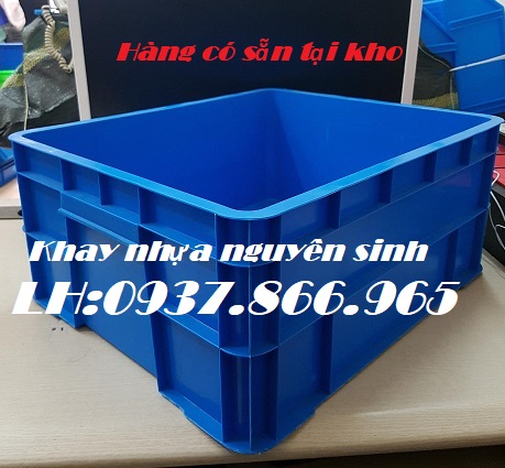 Thùng bít có nắp B8, bán khay công nghiệp tại Hà Nội, khay nhựa HPDE