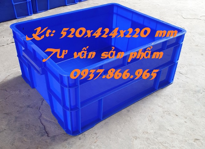 Thùng bít có nắp B8, bán khay công nghiệp tại Hà Nội, khay nhựa HPDE