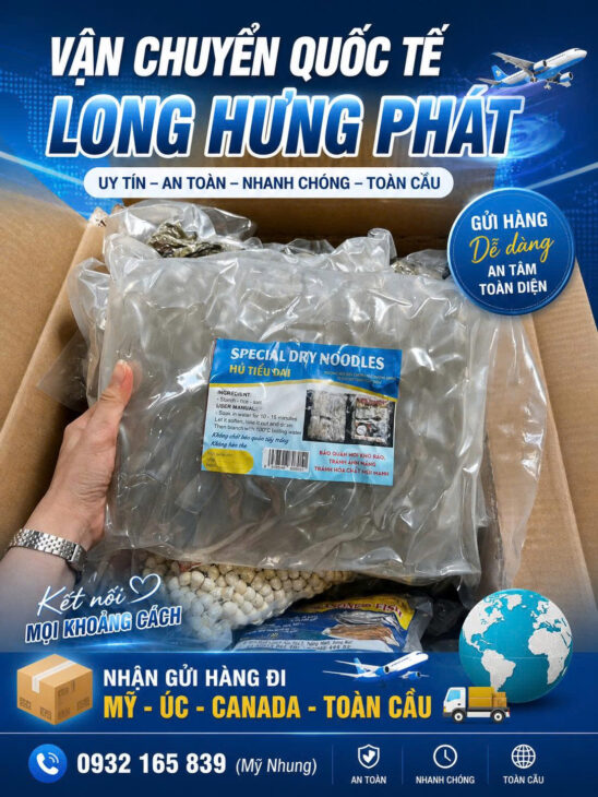 Long Hưng Phát – Gửi yêu thương đi phương Tây, nhận gửi hàng quốc tế 200+ quốc gia