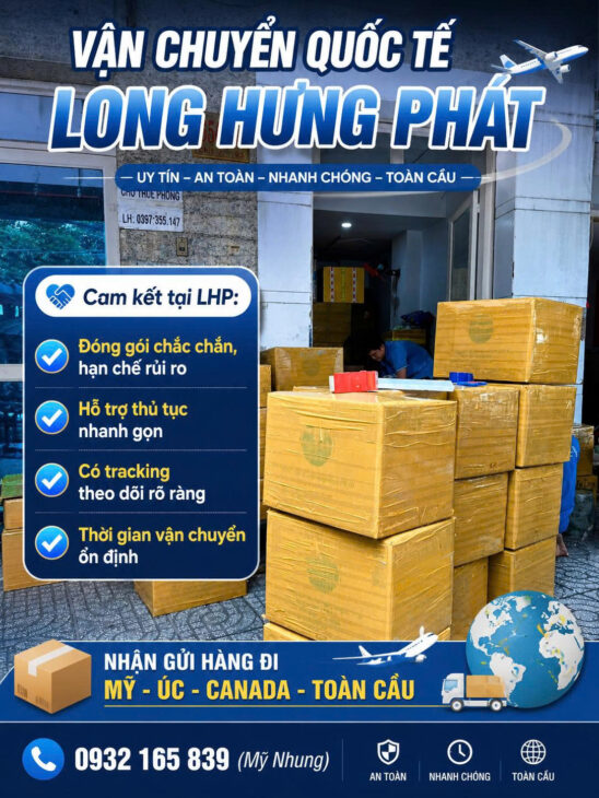 Long Hưng Phát – Gửi yêu thương đi phương Tây, nhận gửi hàng quốc tế 200+ quốc gia