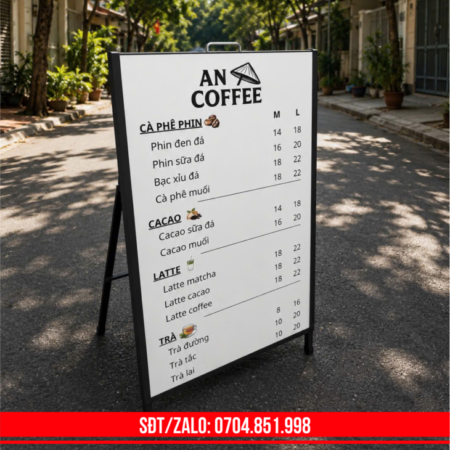 bảng hiệu standee chữ A