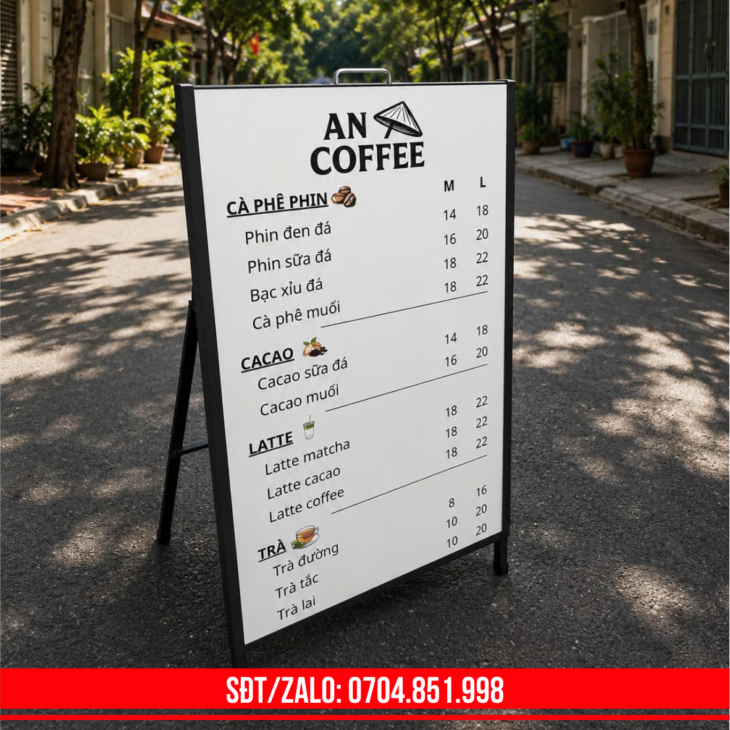 bảng hiệu standee chữ A