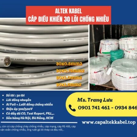 Cáp điều khiển chống nhiễu Altek kabel 30×0.5/30×0.75/30×1.0/30×1.5