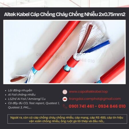 Cáp chống cháy chống nhiễu Altek Kabel 2×0.75 sẵn Đà Nẵng, Huế, Quảng Nam Cáp chống cháy chống nhiễu Altek Kabel 2×0.75 sẵn Đà Nẵng, Huế, Quảng Nam
