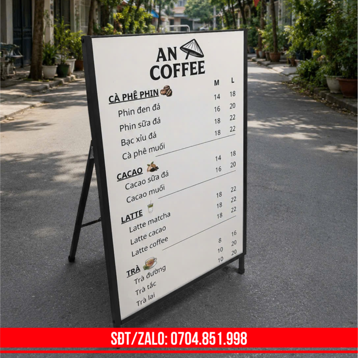 bảng hiệu standee chữ A