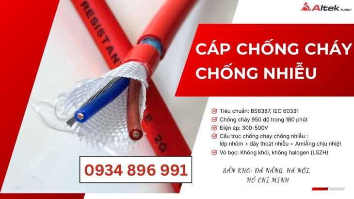 Cáp Chống Cháy Chống Nhiễu 2 lõi – Có Sẵn Tại Bình Dương, Đồng Nai, Cần Thơ Cáp Chống Cháy Chống Nhiễu 2 lõi – Có Sẵn Tại Bình Dương, Đồng Nai, Cần Thơ