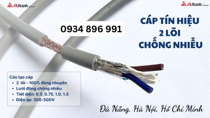 Mua Cáp Điều Khiển 2 Lõi Chính Hãng Tại Huế, Đà Nẵng – Báo Giá Ngay