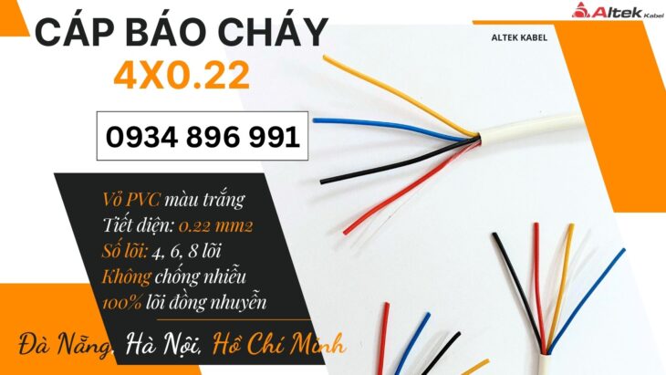 Cung cấp cáp báo cháy 4×0.22mm² tại HCM, Bình Dương, Đồng Nai – Giao hàng hỏa tốc