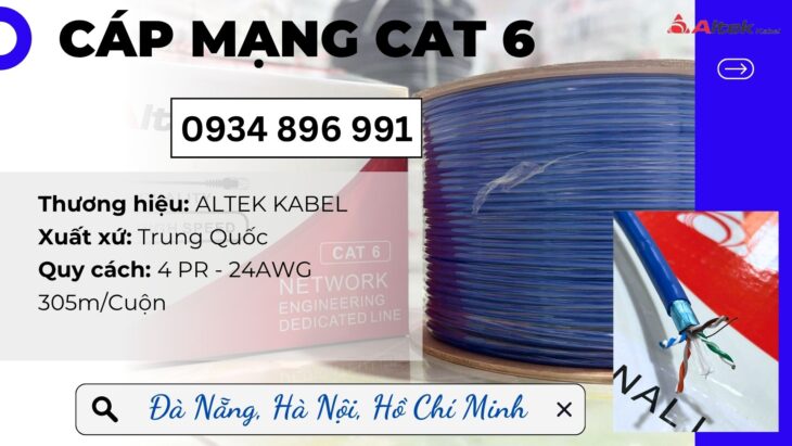 Cung Cấp Cáp Mạng Altek Kabel Cat6 Tại Quảng Nam, Quảng Ngãi, Bình Định – Giá Cạnh Tranh