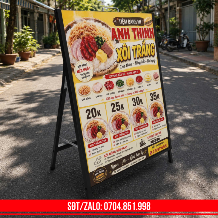 bảng hiệu standee chữ A