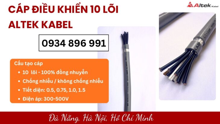 Cáp Điều Khiển Chống Nhiễu 10×0.75 Cung Cấp Tại TP.HCM, Ninh Thuận