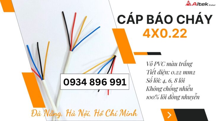 Cung cấp cáp báo cháy 4×0.22mm² tại HCM, Bình Dương, Đồng Nai – Giao hàng hỏa tốc