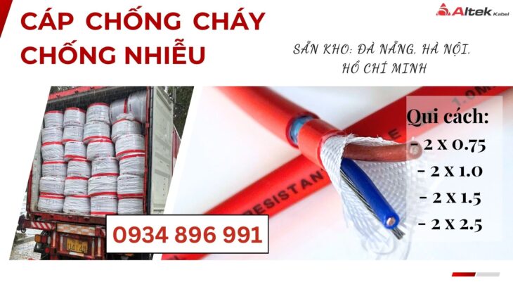 Cáp Chống Cháy Chống Nhiễu 2 lõi – Có Sẵn Tại Bình Dương, Đồng Nai, Cần Thơ