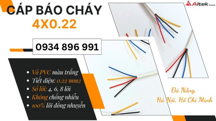 Cung cấp cáp báo cháy 4×0.22mm² tại HCM, Bình Dương, Đồng Nai – Giao hàng hỏa tốc