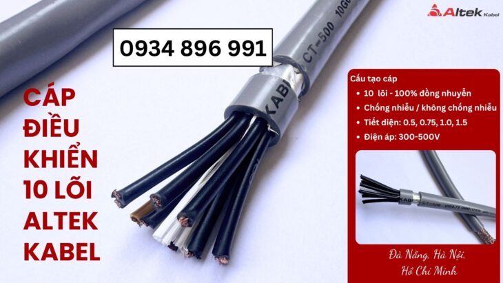 Cáp Điều Khiển Chống Nhiễu 10×0.75 Cung Cấp Tại TP.HCM, Ninh Thuận